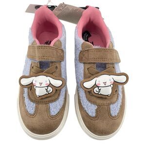 H&M x Hello Kitty Cinnamoroll Fluffy Sneakers Kids Size 11 Hook Loop Beige Pink